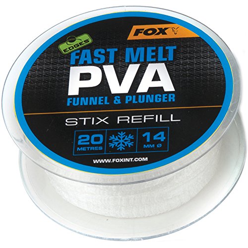 Fox Edges PVA Mesh Refill Fast Melt 20m - wasserlösliches PVA-Netz für Grundfutter zum Anfüttern von Karpfen & Friedfischen, Größe:14mm Stix von Fox