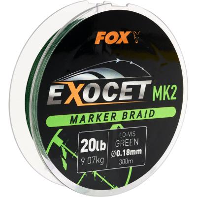 FOX Exocet MK2 Marker Braid 0.18mm / 20lb X 300m green von FOX
