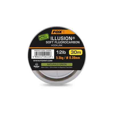 Fox Edges Illusion Soft Fluorocarbon Hooklink 19lb 8.6kg (0.39mm) x 30m -NG von FOX