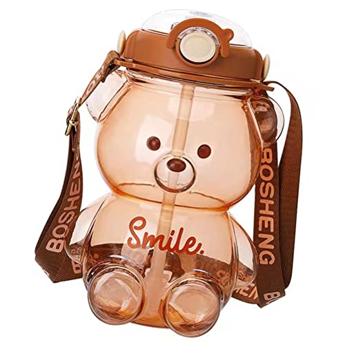 Eomsky Kawaii Bär Wasserflasche,Cartoon Wasserflasche Kinder,BPA-frei, Tragbare Wasserflasche mit Trageschleife und Verstellbarer Schultergurt, Outdoor,Reisen Eomsky Kawaii Bär Wasserflasche,Cartoon Wasserflasche Kinder,BPA-frei, Tragbare Wasserflasche mit Trageschleife und Verstellbarer Schultergurt, Outdoor,Reisen von FOXCUP