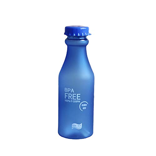 Ungiftige Plastiktrinkflasche Bpa-Frei Wasserflasche Anti-Fall Trinkflaschen Umweltsport-Wasserbecher Kreative Geschenke darkblue,Frosted von FOXCUP