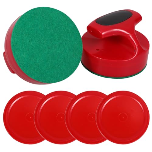 FOYTOKI 1Satz Luft Hockey Zubehör Set Rote Schläger mit Filzunterseite Rote Pucks für Tischspiele und Freizeitaktivitäten FOYTOKI 1Satz Luft Hockey Zubehör Set Rote Schläger mit Filzunterseite Rote Pucks für Tischspiele und Freizeitaktivitäten von FOYTOKI