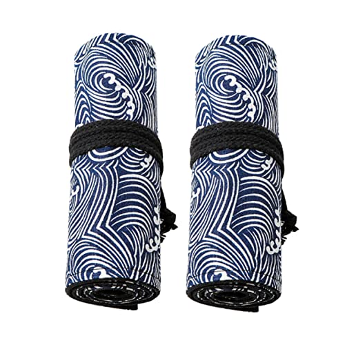 FOYTOKI 2 Stück Federmäppchen Vintage-Stift Großes Fassungsvermögen Federmäppchen Buntstift Buntstift Aufrollbares Etui Stiftehalter Organizer Leinen-Bleistifttasche FOYTOKI 2 Stück Federmäppchen Vintage-Stift Großes Fassungsvermögen Federmäppchen Buntstift Buntstift Aufrollbares Etui Stiftehalter Organizer Leinen-Bleistifttasche von FOYTOKI