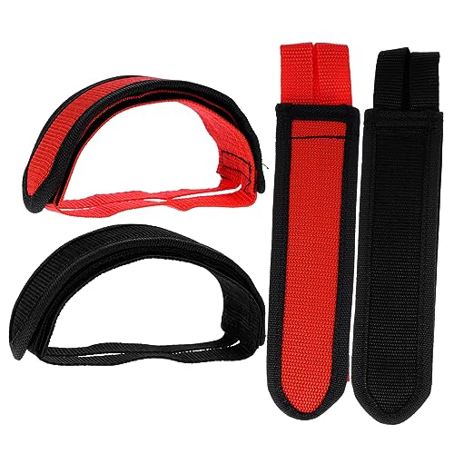 FOYTOKI Fahrradverstellbare Gurte Fahrradfixiergurte Exercise Bike Pedal Straps Footrest Strips Sportradpedalbänder Fahrradgurte Adjustable Biking Accessory for Fixed Gear Road BMX von FOYTOKI