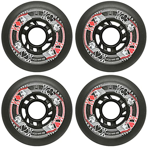 FR Skates Street Kings 4er Pack Rollenset Black, 76mm/85a von FR Skates