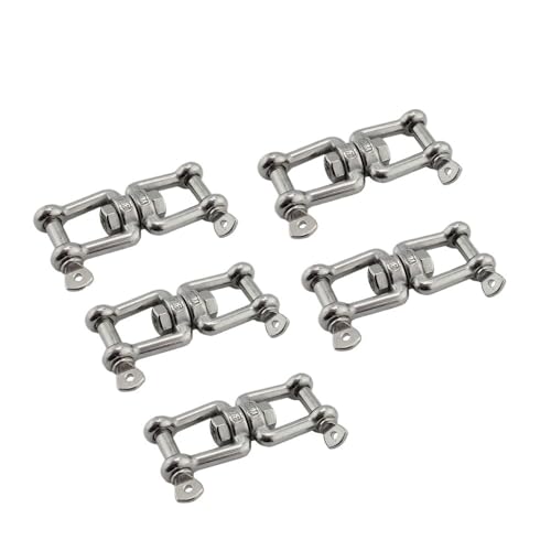 FRAOMHFW 5PCS Kiefer Und Kiefer Anker Kette Drehgelenk 304 Edelstahl Poliert 4mm 5mm 6mm 8mm 10mm for Marine Boot Zubehör(10mm) von FRAOMHFW