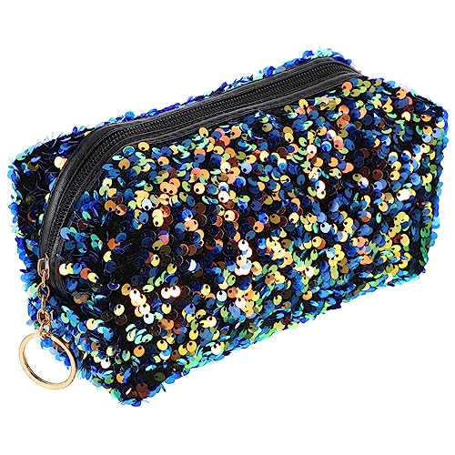 FRCOLOR 1 Stück Pailletten-Kosmetiktasche Pailletten-Reißverschlusstasche Glitzer-Kulturbeutel Glitzer-Kulturbeutel Organizer-Taschen Für Reisen Blaue Make-Up-Tasche Handtasche FRCOLOR 1 Stück Pailletten-Kosmetiktasche Pailletten-Reißverschlusstasche Glitzer-Kulturbeutel Glitzer-Kulturbeutel Organizer-Taschen Für Reisen Blaue Make-Up-Tasche Handtasche von FRCOLOR