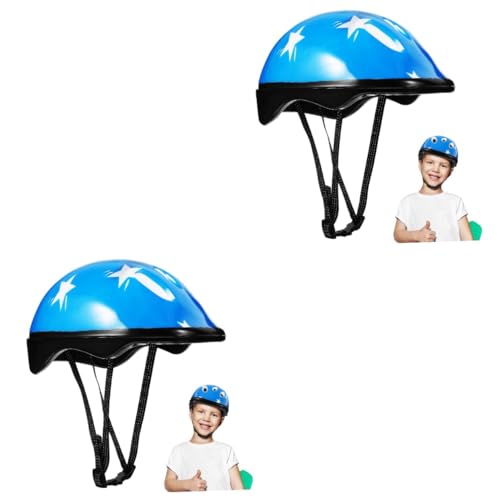 FRCOLOR 2St Kinderhelm Kleinkindhelm Kinder-Skateboard-Helm Helme für Rollschuhe Fahrradhelm Kinder Fahrradhelm für Kinder blau Motorradhelme Skihelm Skateboardhelm für Kinder Blasenpulver von FRCOLOR