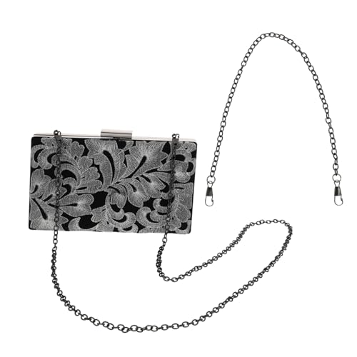 FRCOLOR Handtasche schutztasche Women Bag Handbags Chain Bag Wallets totebags handtadche Purse Aufbewahrungstasche Banketttasche Kette Tasche Partytasche bestickte Tasche die Seide Silver von FRCOLOR