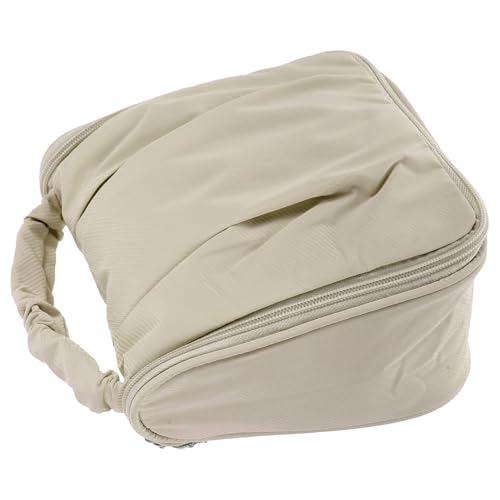 FRCOLOR Kosmetiktasche Portable Storage Bags Reise-Kosmetiktasche tragbare Kulturtasche Make-up-Organizer-Tasche für Reisen Kosmetik-Reisetasche mit großem Fassungsvermögen Polyester Beige von FRCOLOR