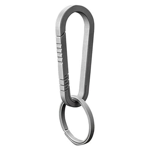 FRCOLOR Titaniumschlüssel- Clip Carabiner Schlüsselbund: Heavy Duty Anti- Lost Quick Veröffentlicht Rucksack Haken Schnellgürtelschlaufe mit Schlüsselring für Autoschlüssel von FRCOLOR