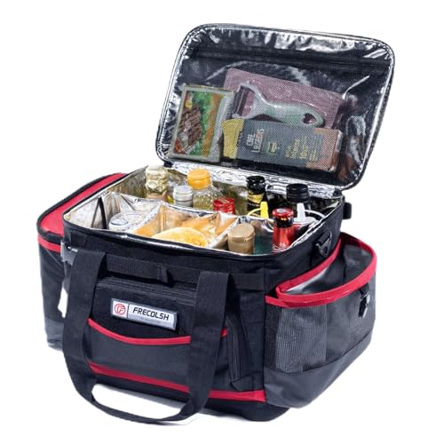FRECOLSH Großer Grill-Caddy mit Deckel mit verstellbaren Trennwänden, Grill-Organizer-Tasche, Picknick-Camping-Utensilien, Grill-Geschenke zum Vatertag FRECOLSH Großer Grill-Caddy mit Deckel mit verstellbaren Trennwänden, Grill-Organizer-Tasche, Picknick-Camping-Utensilien, Grill-Geschenke zum Vatertag von FRECOLSH