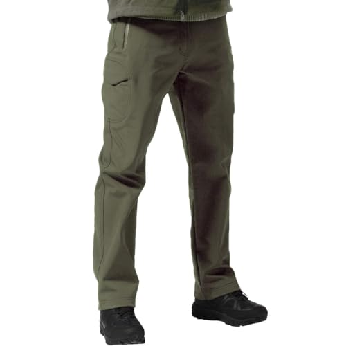 FREE SOLDIER Herren Winter Thermo Skihose Softshell Vlies Gefüttert Outdoor Hose Taktische Wasserdicht Langlaufhose für Jagd Trekking und Fahrrad von FREE SOLDIER