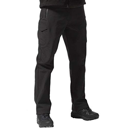 FREE SOLDIER Herren Winter Thermo Skihose Softshell Vlies Gefüttert Outdoor Hose Taktische Wasserdicht Langlaufhose für Jagd Trekking und Fahrrad von FREE SOLDIER