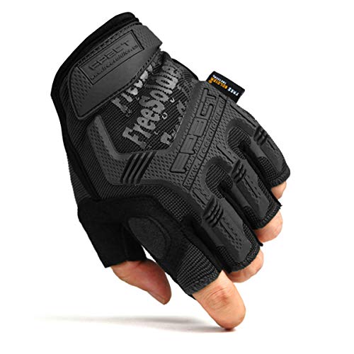 FREE SOLDIER Outdoor Handschuhe Vollfinger Taktische Handschuhe Herren Motorradhandschuhe mit gepolstertem für Fahrrad Airsoft Militär Paintball und andere Outdoor Aktivitäten(Schwarz, XL) von FREE SOLDIER