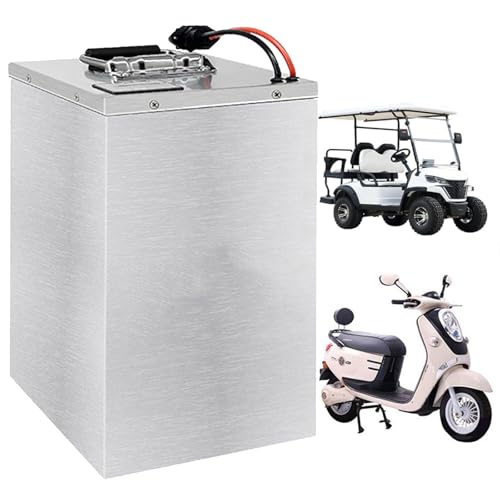 FREEDOH 48-V-Motorradbatterie, 60-V-Lithiumbatterie, 72-V-Ersatzbatterie 40 AH, 52 AH, 60 AH, 75 AH, 100 AH mit Ladegerät für 0-7200 W Moped-Dreiradmotor,48v75ah von FREEDOH