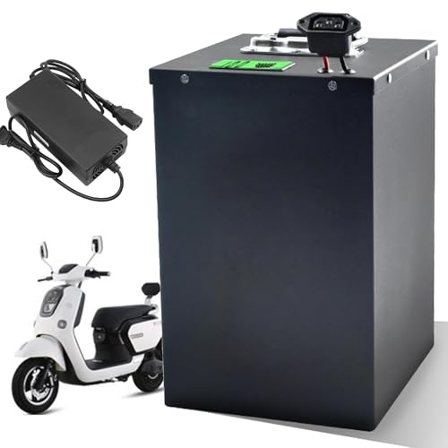 FREEDOH 60-V-E-Bike-Akku, 48-V-Lithium-Ionen-Akku, 24 AH, 32 AH, 37 AH, 53 AH, Motorrad-Akku, 48 V, 14,5 AH, Ersatzakku mit Ladegerät für 50–3200 W Mopedmotor,48v14.5ah von FREEDOH