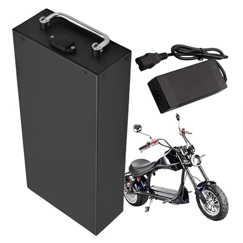 FREEDOH 60 Volt Rollerbatterie 8AH 10AH 12AH 15AH 18AH 20AH 25AH Motorradbatterie 60 V Lithium-Ionen-Batterie für 0-1500W Motor mit Ladegerät,60v25ah von FREEDOH