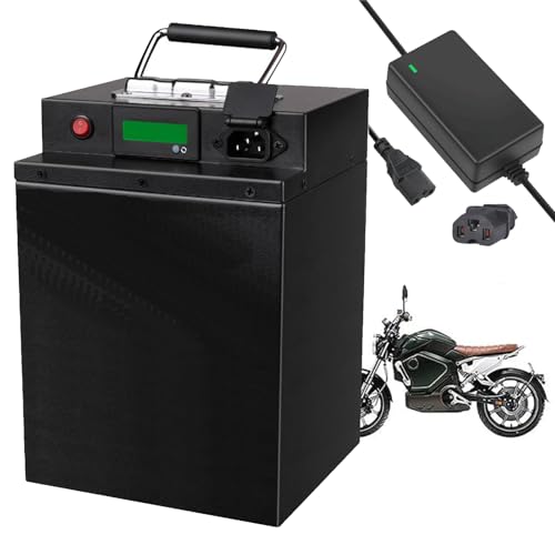 FREEDOH 72 Volt E-Bike Akku 72V Li-Ionen Akku 72V Motorradakku 17Ah 24Ah 26Ah 65Ah Ersatzakku für 0-4700W Moped Dreiradmotor mit Ladegerät,72v65ah von FREEDOH