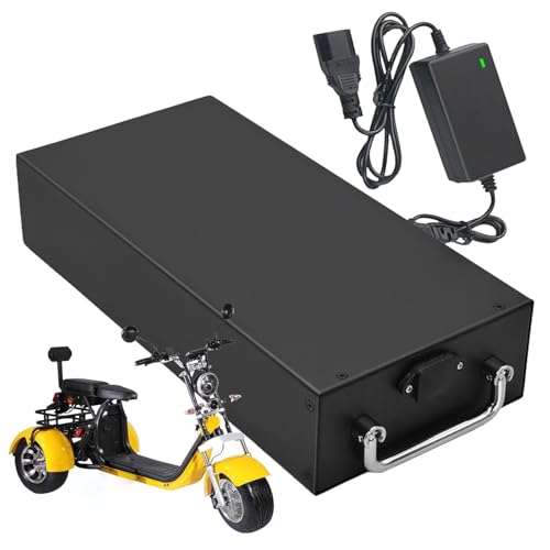 FREEDOH Elektrische Motorradbatterie 60V Rollerbatterie 60V Lithiumbatterie 8AH 10AH 12AH 15AH 18AH 20AH 25AH mit Ladegerät für 50-1500W Motor,60v10ah von FREEDOH