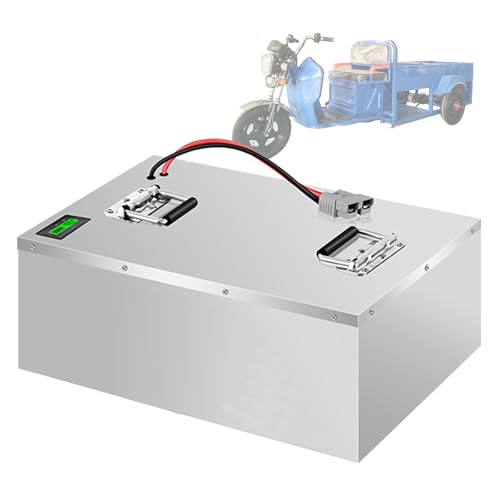 FREEDOH Motorradbatterie 48V 52Ah 75Ah E-Bike-Batterie 60V 52AH Lithium-Eisenphosphat-Batterie 72V 52AH LiFePo4-Batterie für 50-4000W Dreiradmotor,60v52ah von FREEDOH