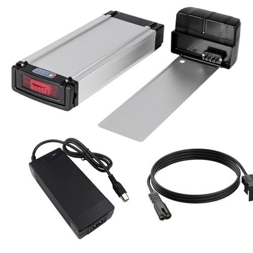 FREEDOH Rack Back Battery 48V 36V Lithium-Akkupack 12Ah 15Ah 18Ah 20Ah Ebike-Akku 36V 23Ah Gepäckträgerakku für 0-1000W Motor mit Ladegerät,48v12ah von FREEDOH