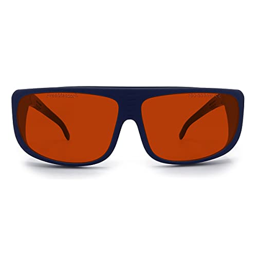 FREEMASCOT Professionelle Laserschutzbrille OD 6+, 190-550nm Wellenlänge Violett/Blau/Grün, für 405nm, 445nm, 450nm, 473nm, 532nm Laser (Style 5) von FREEMASCOT