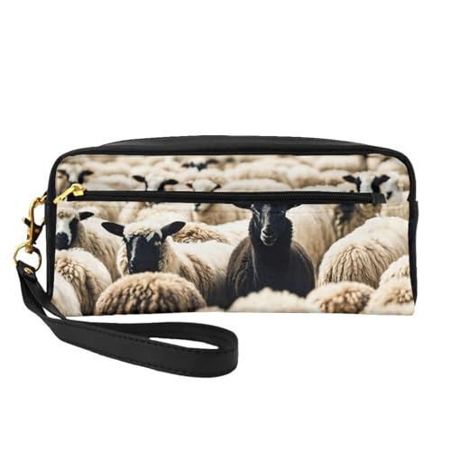 FRESQA Tragbare Mini-Make-up-Tasche, vielseitig und kompakt, perfekt für Ihre wichtigen Dinge, Schafe und Lämmer, Einheitsgröße von FRESQA