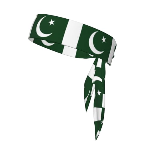 Modisches und bequemes Stirnband mit pakistanischer Flagge für stilvolle Workout-Bekleidungszubehör von FRESQA