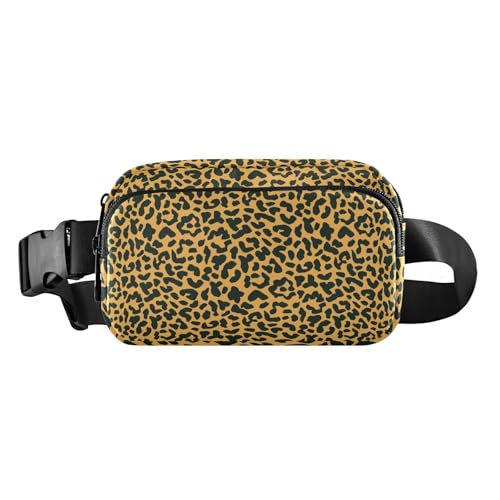 Brusttasche für Herren und Damen, modische Mehrzweck-Bauchtasche mit verstellbarem Riemen für Reisen, Laufen, Wandern, mit Punkten in Leopardenmuster, Inky Leopard Spots Textur, 1 Size von FRODOTGV