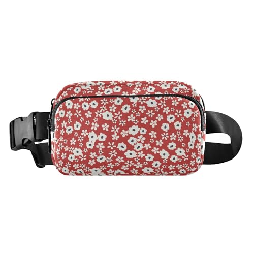 Trendige Bauchtasche mit künstlerischem Blumenmuster, für Damen und Herren, Reisezubehör mit verstellbarem Riemen für Reisen, Fitnessstudio, Arbeit, Künstlerisches Blumenmuster, 1 Size von FRODOTGV