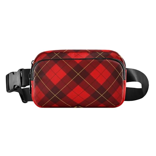 Wallace Umhängetasche mit Schottenkaro, für Damen und Herren, Mini-Gürteltasche, Reisebrieftasche mit verstellbarem Riemen für Reisen, Einkaufen, Laufen, Wallace Tartan, 1 Size von FRODOTGV