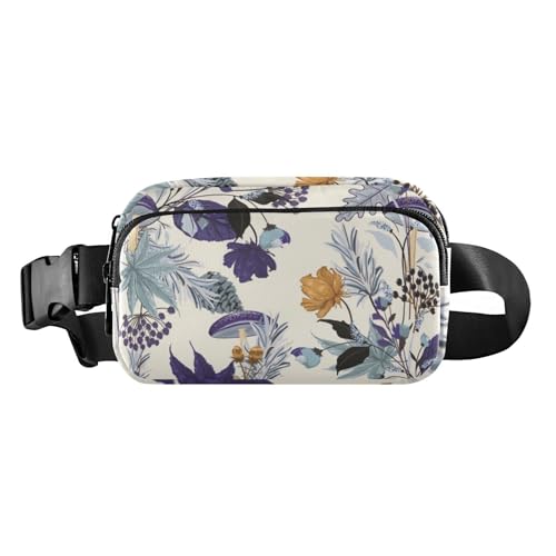 Wasserabweisende Bauchtasche mit verstellbarem Riemen, stilvolle Schlinge, Brusttasche, Monotin auf blauem Farbton, Herbst und Nacht, für Herren, Damen, für Reisen, Einkaufen, Laufen, Monotin auf von FRODOTGV