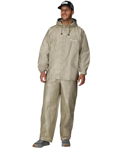 FROGG TOGGS Herren Ultra-lite2 Regenanzug, wasserdicht, atmungsaktiv Regenbekleidung, Khaki, L von frogg toggs