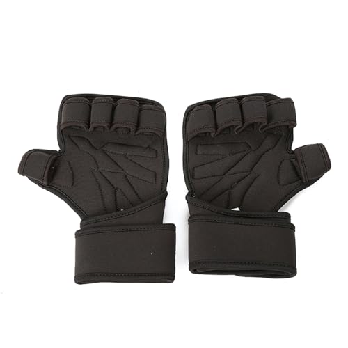 FROMCEO Offene Fitness-Handschuhe für Damen und Herren, Gewichtheber-Handschuhe mit Handgelenkstütze, fingerlose Workout-Handschuhe, Sporthandschuhe von FROMCEO