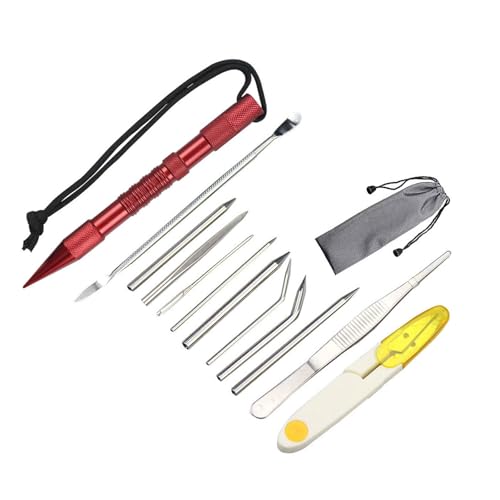 FROMCEO Paracord Stitching Set Lacing Stitching Needle Smoothing Tool Knotter Tool For Bracelets And Leatherwork von FROMCEO