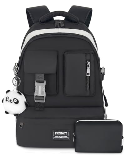 Schulrucksack Mädchen Teenager Rucksack Tagesrucksack Damen 16 Zoll Laptop-Rucksäcke Wasserdicht Daypack, 5-10 klasse 10 11 12 13-22 Jahre Schulranzen Schultaschen Set für Schule School Bags Backpack Schulrucksack Mädchen Teenager Rucksack Tagesrucksack Damen 16 Zoll Laptop-Rucksäcke Wasserdicht Daypack, 5-10 klasse 10 11 12 13-22 Jahre Schulranzen Schultaschen Set für Schule School Bags Backpack von FRONET