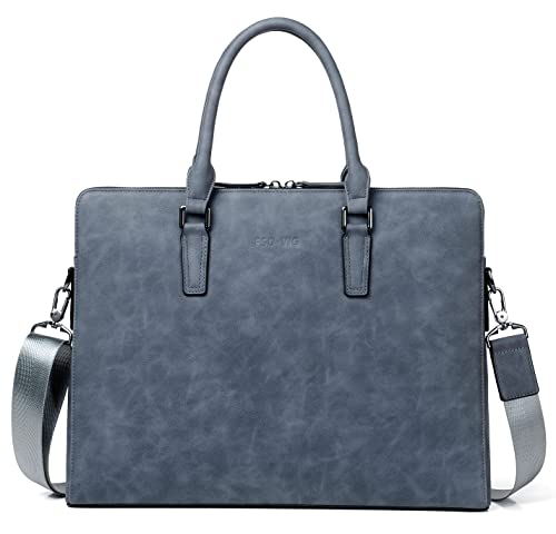 FSD.WG Business Bag Leder Messenger Bag Wasserabweisend Business Reise Aktentasche Handtasche Aktentasche für Herren, Blau, Large FSD.WG Business Bag Leder Messenger Bag Wasserabweisend Business Reise Aktentasche Handtasche Aktentasche für Herren, Blau, Large von FSD.WG