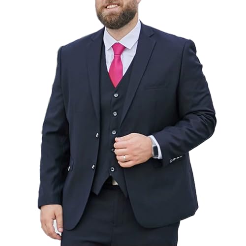 FSDIYU Anzug Herren, 3-teiliger, Schlichter, klassischer, formeller Business-Anzug in großer Größe, für Hochzeiten, Bankette, Bälle, Partys, lockere Version, Blazer, Weste, Hose, Anzüge FSDIYU Anzug Herren, 3-teiliger, Schlichter, klassischer, formeller Business-Anzug in großer Größe, für Hochzeiten, Bankette, Bälle, Partys, lockere Version, Blazer, Weste, Hose, Anzüge von FSDIYU