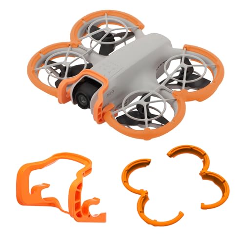 FSIDIWT Anti-Kollision Schutz für DJI Neo Zubehör, 2-IN-1 Neo Gimbal Anti-Kollision Protektor + Neo Propellerschutz für DJI Neo Drohne (Orange) von FSIDIWT