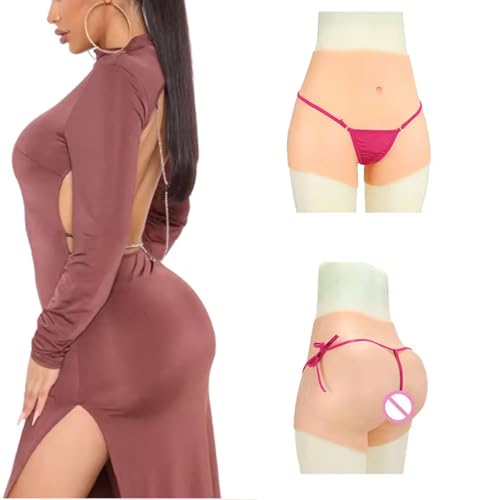 FSYH Realistisches Silikon Fake Vagina HöSchen Butt Lift Underwea Shaper Control Shorts füR Crossdressing Bekleidung,Color 2,Basic von FSYH