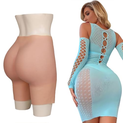 FSYH Silikonhose Weibliche Fake Po HüFtverstäRker Shapewear Shorts Push Up Hose füR Frauen Crossdressing Drag Queen,Color 1,Style A von FSYH