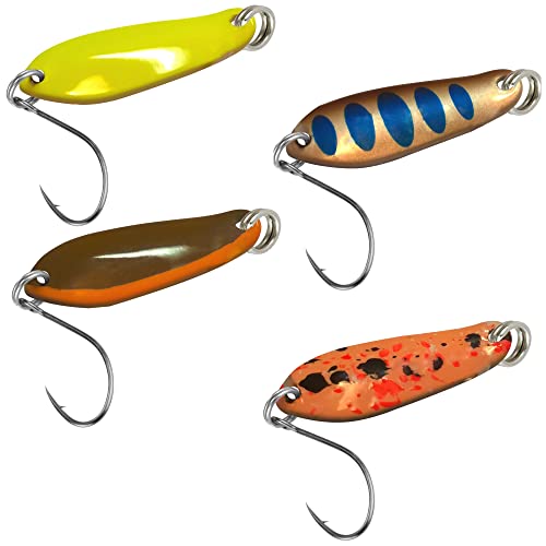 4 FTM Spoon Boogie Spinnköder 1,6g - Forellenblinker - Blinker Set zum Spinnfischen, Blinker für Barsch & Forelle, Forellenköder zum Spinnangeln 4 FTM Spoon Boogie Spinnköder 1,6g - Forellenblinker - Blinker Set zum Spinnfischen, Blinker für Barsch & Forelle, Forellenköder zum Spinnangeln von FTM