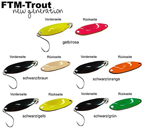FTM 5 Spoon Tango 1,8g - Forellenköder Set, Forellenblinker zum Spinnfischen, Forellenköder zum Spinnangeln, Blinker für Forellen, Löffelblinker von FTM