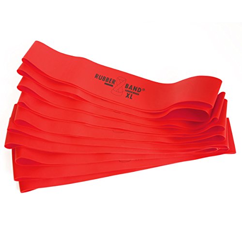 Dittmann® Rubberband XL in Rot (stark), inkl. FTM®-Übungsflyer, für Muskelaufbau, Krafttraining und Fitness, Expander für Gummiband Sport (20) von FTM