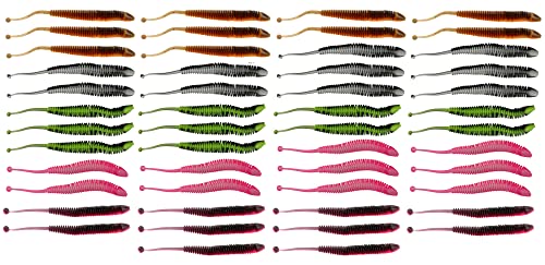 FTM 50 Omura Baits Snake 8,4cm 1,4g Bubble Gum - Gummiköder Set für Forelle, Gummijigs zum Forellenangeln, Gummiwürmer, Softbaits FTM 50 Omura Baits Snake 8,4cm 1,4g Bubble Gum - Gummiköder Set für Forelle, Gummijigs zum Forellenangeln, Gummiwürmer, Softbaits von FTM