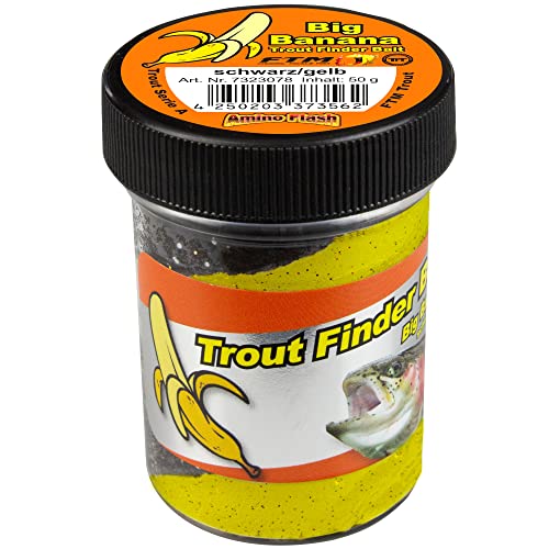 FTM Forellenteig schwimmend - 50g Forellenpaste, Farbe/Aroma:Schwarz-Gelb/Banane von FTM