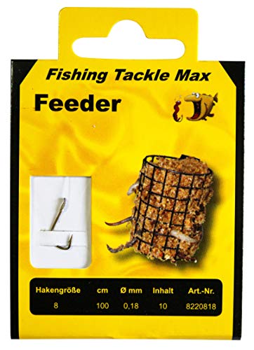 FTM Feeder Haken gebunden 14 / 100cm / 0,14mm / 10 Stück FTM Feeder Haken gebunden 14 / 100cm / 0,14mm / 10 Stück von FTM