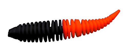 FTM Omura Baits Hero Banane - Gummiköder, Länge/Packungsinhalt: 5cm / 6 Stück, Farbe:neon orange - schwarz von FTM