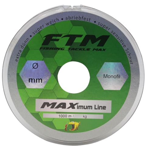 FTM Schnur Maximum Line - 1000m monofile Angelschnur, Durchmesser/Tragkraft:0.20mm / 4.5kg FTM Schnur Maximum Line - 1000m monofile Angelschnur, Durchmesser/Tragkraft:0.20mm / 4.5kg von FTM